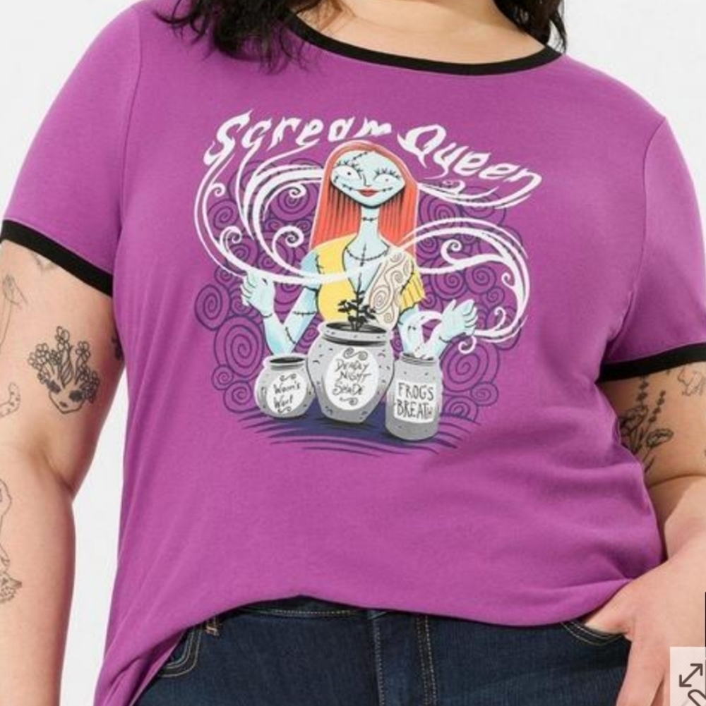 🆕️ 2X DISNEY NIGHTMARE BEFORE CHRISTMAS SALLY RINGER TOP